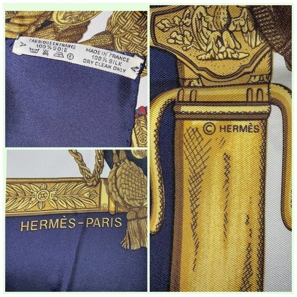 HERMÈS “Grand Uniforme” 100% Silk Scarf - Picture 9 of 10